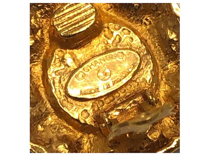Orecchini a clip Chanel Vintage Gripoir con strass Rosso D'oro - vista 10