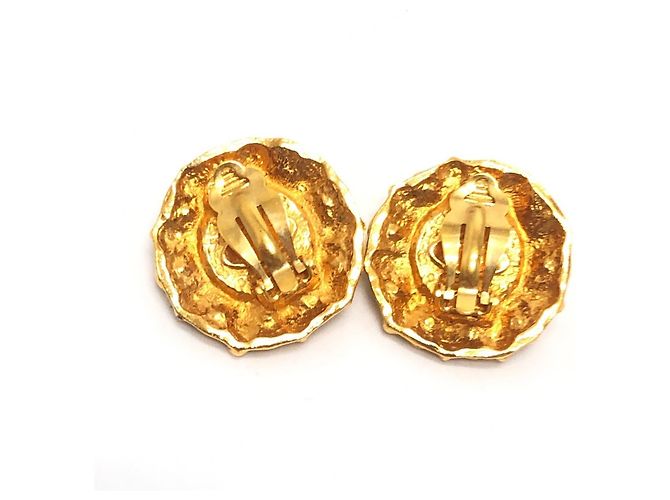 Orecchini a clip Chanel Vintage Gripoir con strass Rosso D'oro - vista 2