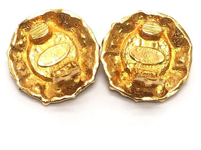Orecchini a clip Chanel Vintage Gripoir con strass Rosso D'oro - vista 9