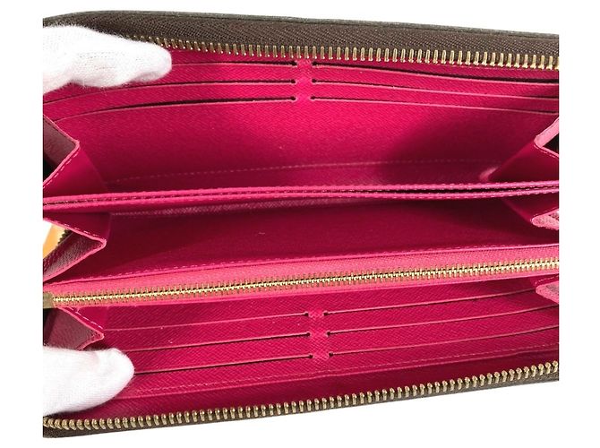 Louis Vuitton Monogram Bay Chain Print Zippy Wallet Braun Pink - Ansicht 10