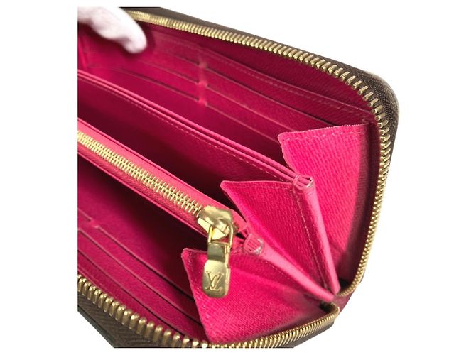 Louis Vuitton Monogram Bay Chain Print Zippy Wallet Braun Pink - Ansicht 11