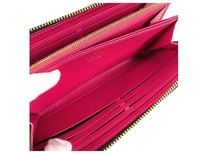 Louis Vuitton Monogram Bay Chain Print Zippy Wallet Braun Pink - Ansicht 14