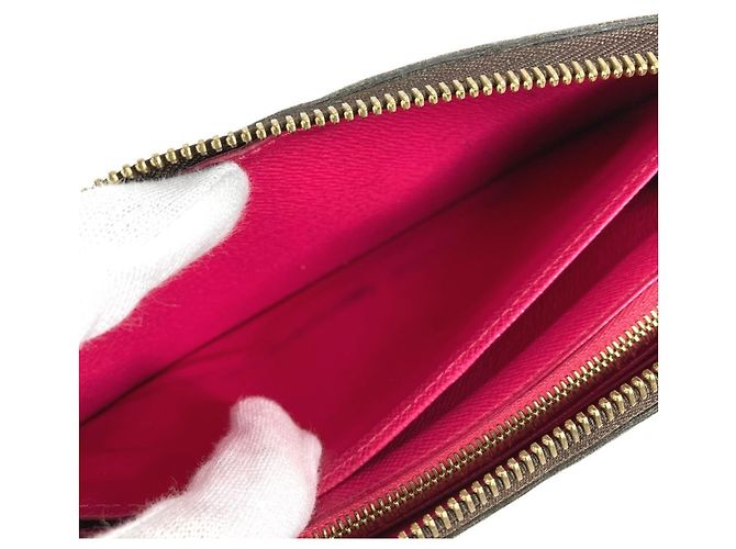Louis Vuitton Monogram Bay Chain Print Zippy Wallet Braun Pink - Ansicht 15