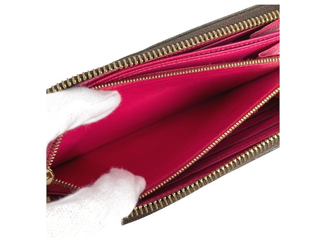 Louis Vuitton Monogram Bay Chain Print Zippy Wallet Braun Pink - Ansicht 9