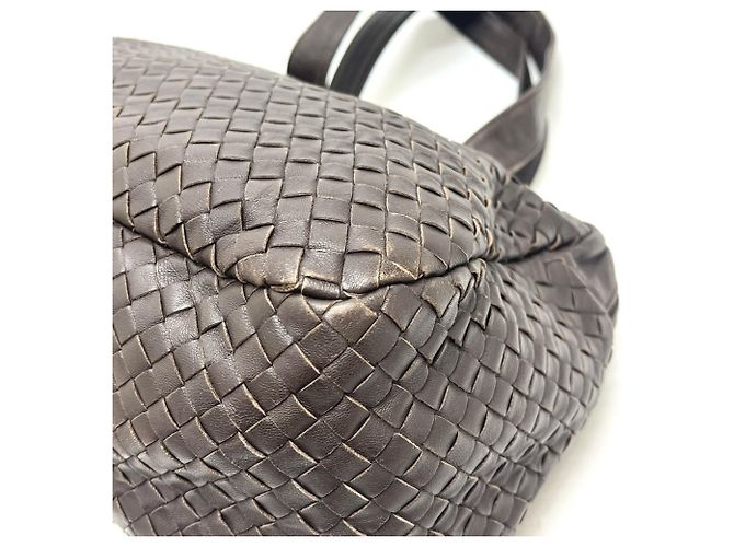 Borsa Bowling Intrecciato Bottega Veneta Marrone - vista 9