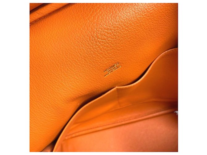 Hermès Borsa Tote Hermes Plume 32 Arancione - vista 13