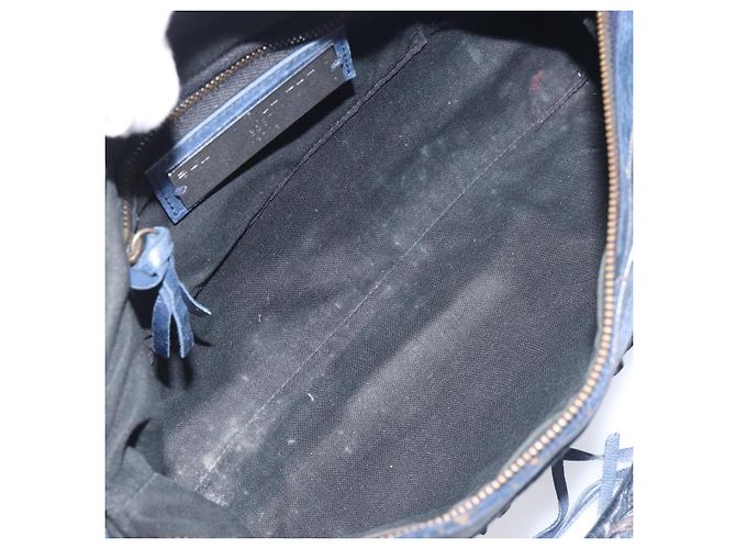 BALENCIAGA Borsa a mano The First in pelle 2way Blu 103208 Auth 197341V - vista 11