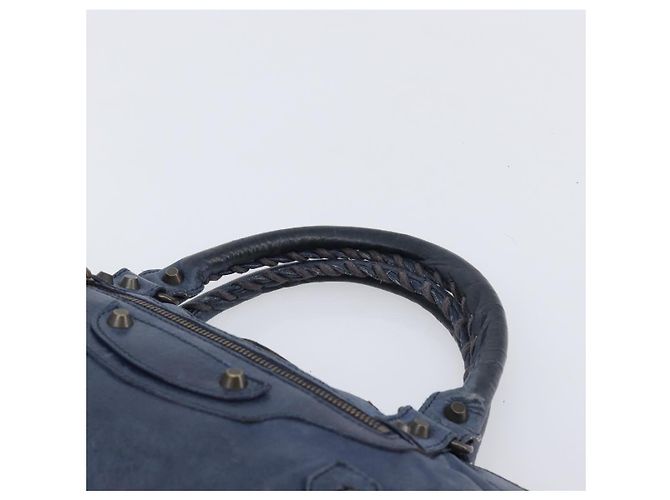 BALENCIAGA Borsa a mano The First in pelle 2way Blu 103208 Auth 197341V - vista 14