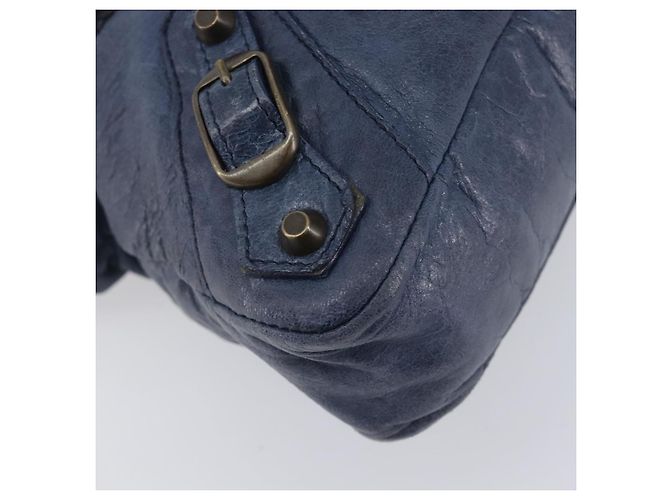 BALENCIAGA Borsa a mano The First in pelle 2way Blu 103208 Auth 197341V - vista 16