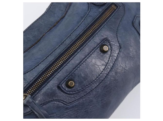 BALENCIAGA Borsa a mano The First in pelle 2way Blu 103208 Auth 197341V - vista 19