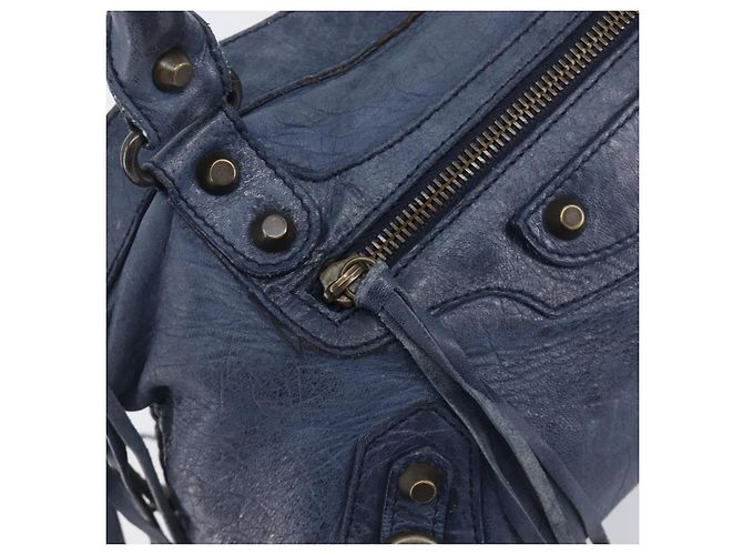 BALENCIAGA Borsa a mano The First in pelle 2way Blu 103208 Auth 197341V - vista 20