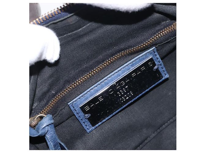 BALENCIAGA Borsa a mano The First in pelle 2way Blu 103208 Auth 197341V - vista 21