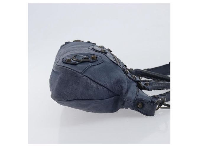 BALENCIAGA Borsa a mano The First in pelle 2way Blu 103208 Auth 197341V - vista 3