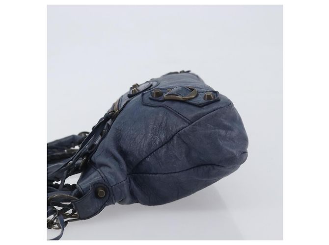 BALENCIAGA Borsa a mano The First in pelle 2way Blu 103208 Auth 197341V - vista 4