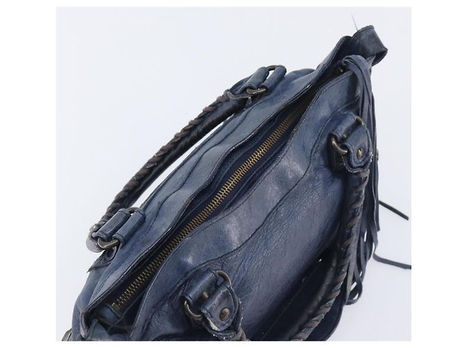 BALENCIAGA Borsa a mano The First in pelle 2way Blu 103208 Auth 197341V - vista 6