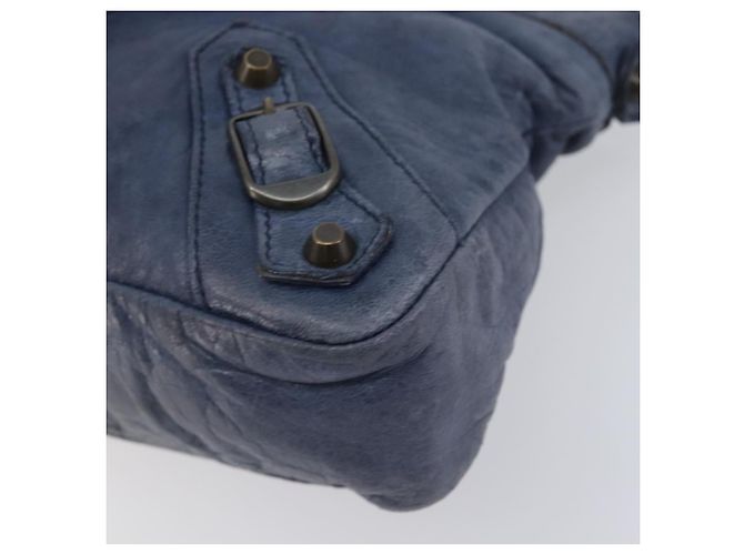 BALENCIAGA Borsa a mano The First in pelle 2way Blu 103208 Auth 197341V - vista 9