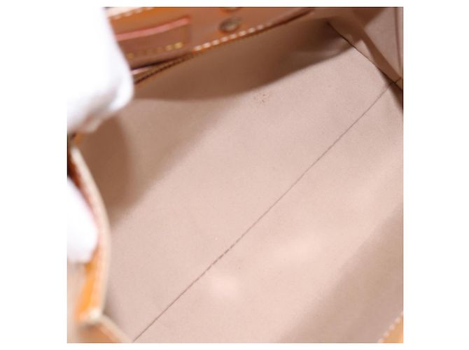 Borsa a mano LOUIS VUITTON Monogram Vernis Reade PM Beige M91144 LV Auth 196860 - vista 11