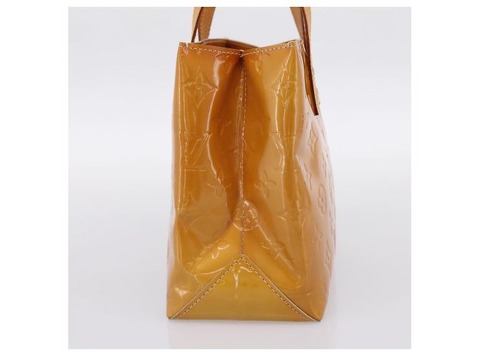 Borsa a mano LOUIS VUITTON Monogram Vernis Reade PM Beige M91144 LV Auth 196860 - vista 4