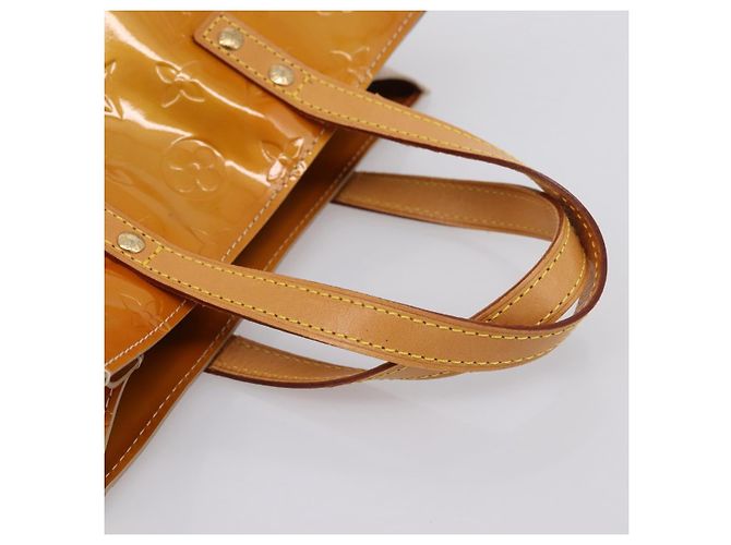 Borsa a mano LOUIS VUITTON Monogram Vernis Reade PM Beige M91144 LV Auth 196860 - vista 7