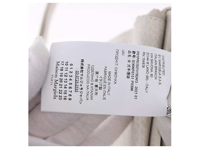 Maison Martin Margiela Borsa a tracolla Maison Margiela in pelle bianca argento Auth am12334M Bianco - vista 11