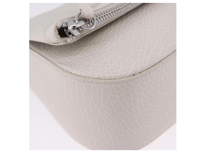 Maison Martin Margiela Borsa a tracolla Maison Margiela in pelle bianca argento Auth am12334M Bianco - vista 15