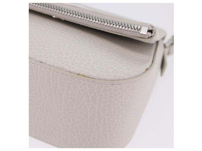 Maison Martin Margiela Borsa a tracolla Maison Margiela in pelle bianca argento Auth am12334M Bianco - vista 16