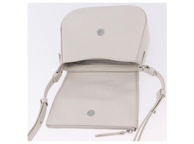 Maison Martin Margiela Borsa a tracolla Maison Margiela in pelle bianca argento Auth am12334M Bianco - vista 21