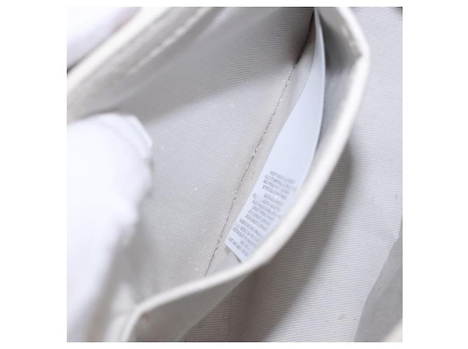 Maison Martin Margiela Borsa a tracolla Maison Margiela in pelle bianca argento Auth am12334M Bianco - vista 25