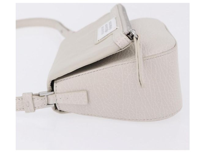 Maison Martin Margiela Borsa a tracolla Maison Margiela in pelle bianca argento Auth am12334M Bianco - vista 5