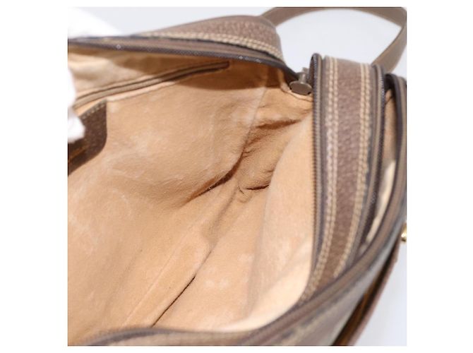 Borsa GUCCI GG Supreme Web Sherry Line PVC Beige Gold 93 02 049 Auth 199656 D'oro - vista 17
