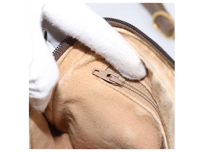 Borsa GUCCI GG Supreme Web Sherry Line PVC Beige Gold 93 02 049 Auth 199656 D'oro - vista 19