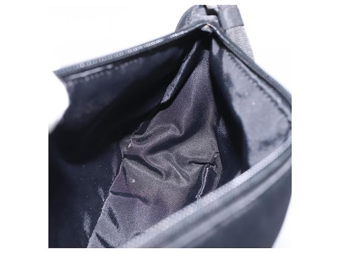 PRADA Accessory Pouch Nylon Black Silver Auth 200929V Silvery - view 15
