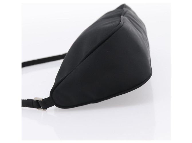 PRADA Accessory Pouch Nylon Black Silver Auth 200929V Silvery - view 4
