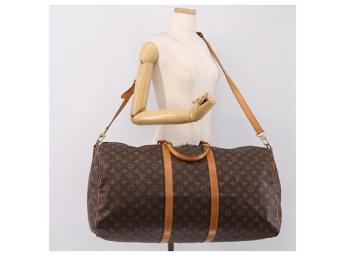 LOUIS VUITTON Monogram Keepall Bandouliere 60 Borsa Boston M41412 LV Auth ka5850A Monogramma - vista 21