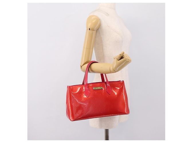 LOUIS VUITTON Monogram Vernis Wilshire PM Hand Bag Rose Pop M93643 Auth 198966 Rosa - vista 22