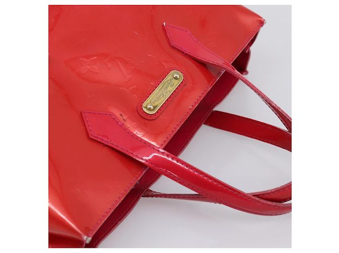 LOUIS VUITTON Monogram Vernis Wilshire PM Hand Bag Rose Pop M93643 Auth 198966 Rosa - vista 6