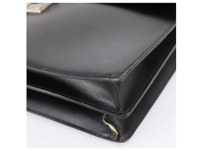 Borsa Business CARTIER Pelle Nero Oro Auth ka5875 D'oro - vista 10