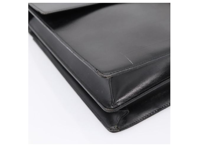 Borsa Business CARTIER Pelle Nero Oro Auth ka5875 D'oro - vista 11