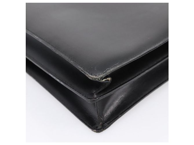 Borsa Business CARTIER Pelle Nero Oro Auth ka5875 D'oro - vista 13