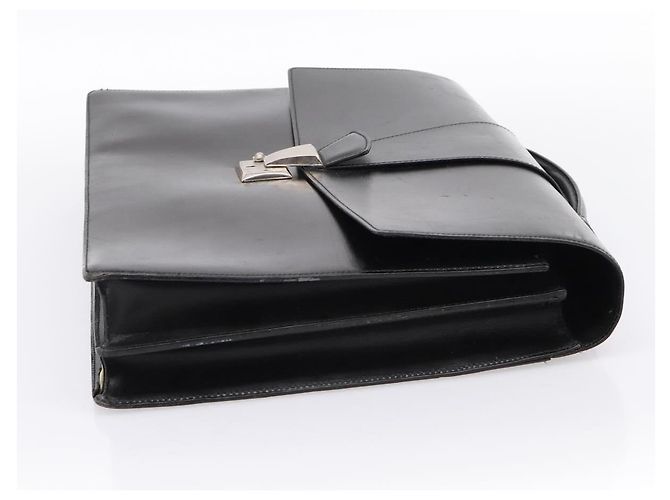 Borsa Business CARTIER Pelle Nero Oro Auth ka5875 D'oro - vista 5