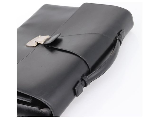 Borsa Business CARTIER Pelle Nero Oro Auth ka5875 D'oro - vista 6