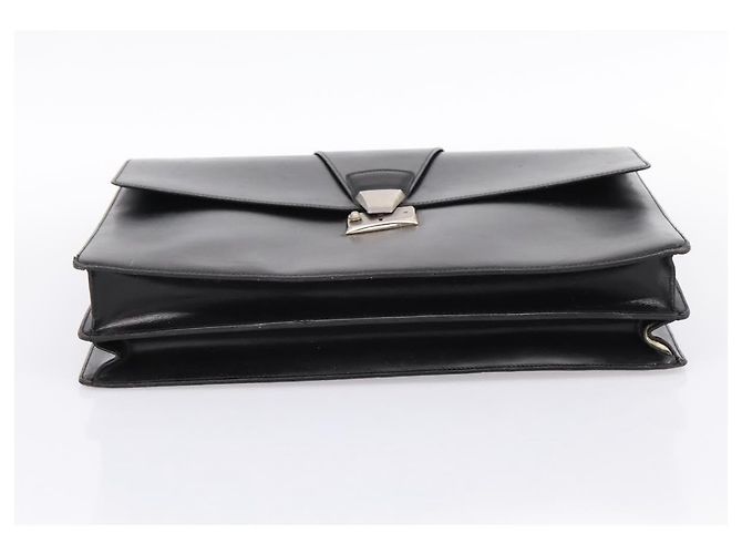 Borsa Business CARTIER Pelle Nero Oro Auth ka5875 D'oro - vista 9
