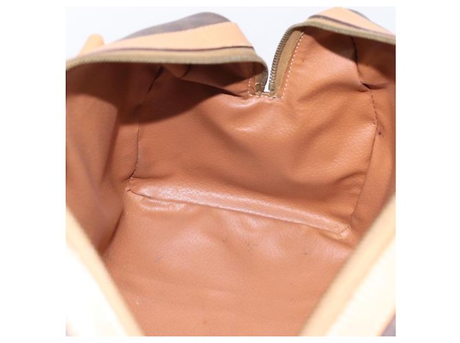 Céline CELINE Borsa mini Boston in tela Macadam PVC Pelle Marrone Oro Auth 197824V D'oro - vista 18
