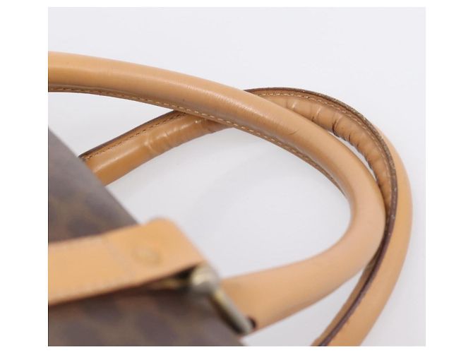 Céline CELINE Borsa mini Boston in tela Macadam PVC Pelle Marrone Oro Auth 197824V D'oro - vista 8
