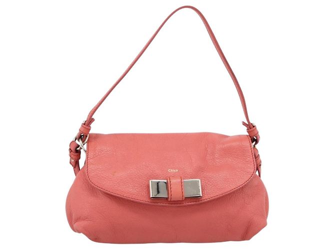 Chloé Borsa Chloe Lily in pelle 2way Rosa Oro Auth 200938A D'oro - vista 2