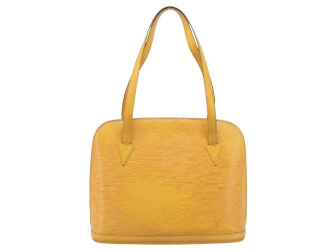 LOUIS VUITTON Borsa a tracolla Epi Lussac Yellow M52289 LV Auth 200272 Giallo - vista 13
