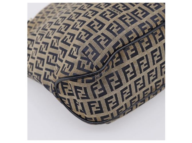 Borsa a mano FENDI Zucchino Canvas Navy Silver Auth BA15304 Argento Blu navy - vista 14