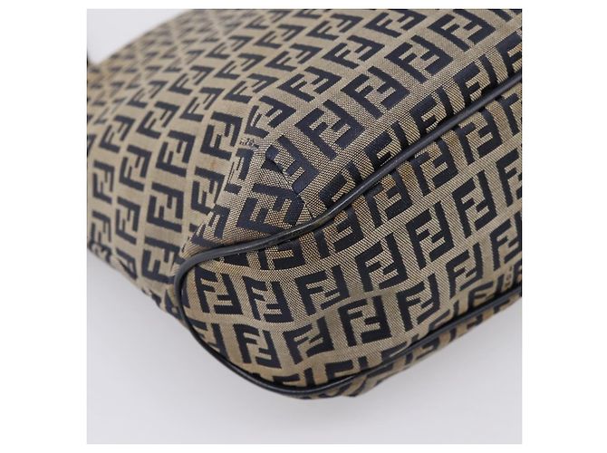 Borsa a mano FENDI Zucchino Canvas Navy Silver Auth BA15304 Argento Blu navy - vista 16