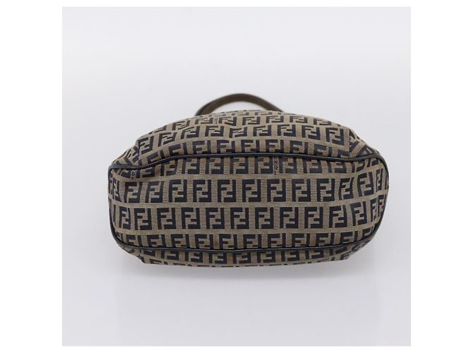 Borsa a mano FENDI Zucchino Canvas Navy Silver Auth BA15304 Argento Blu navy - vista 5