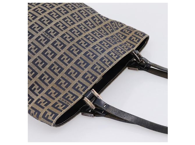 Borsa a mano FENDI Zucchino Canvas Navy Silver Auth BA15304 Argento Blu navy - vista 6